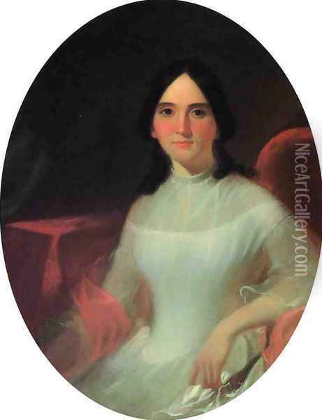 Portrait of Mrs. George Caleb Bingham (nee. Eliza K. Thomas) Oil Painting - George Caleb Bingham