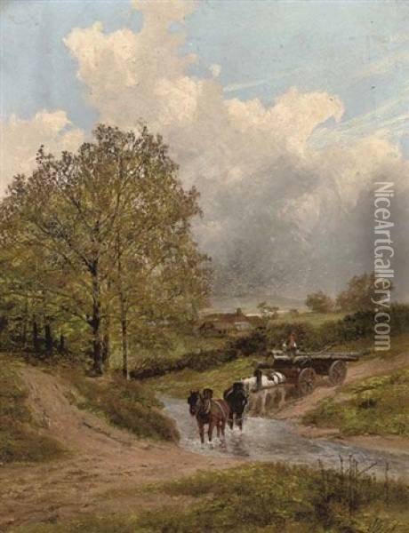 Near Bramshott Common, Hampshire Oil Painting - James Peel