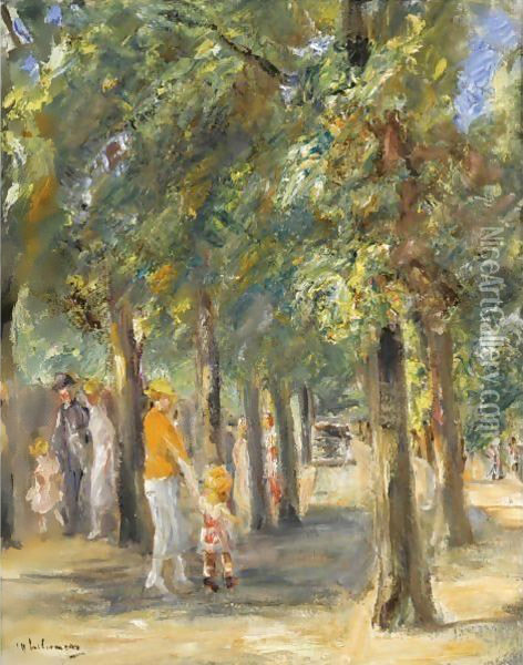 Tiergartenszene (Scene In Tiergarten) Oil Painting - Max Liebermann