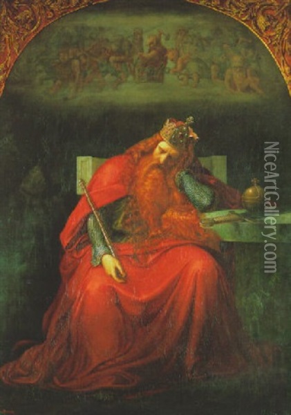 The Dream Of Charlemagne Oil Painting - Daniel Maclise