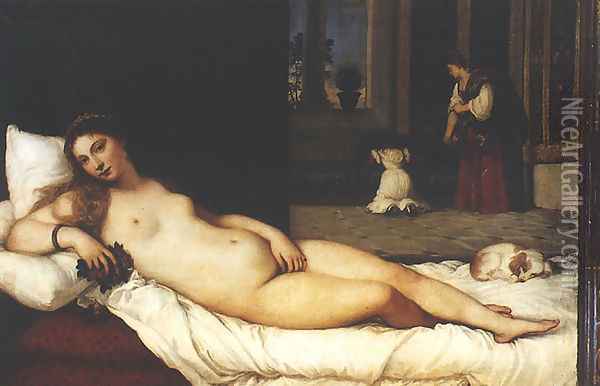 Venus of Urbino (Venere di Urbino) Oil Painting - Tiziano Vecellio (Titian)