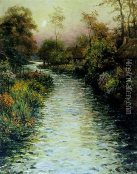 A Stream At Sunset Oil Painting - Louis Aston Knight