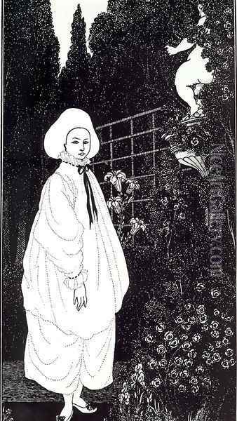 Frontispiece to 'The Pierrot of the Minute' Oil Painting - Aubrey Vincent Beardsley