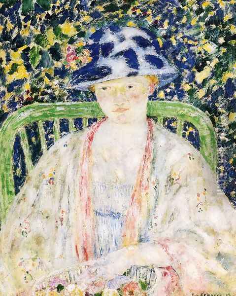 The Green Chair Oil Painting - Frederick Carl Frieseke