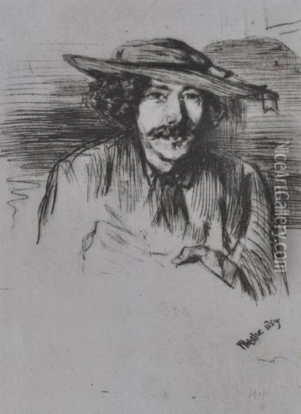 Self Portrait Of The Artist Oil Painting - James Abbott McNeill Whistler