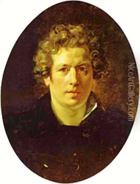 Self Portrait 1833 Oil Painting - Julia Vajda