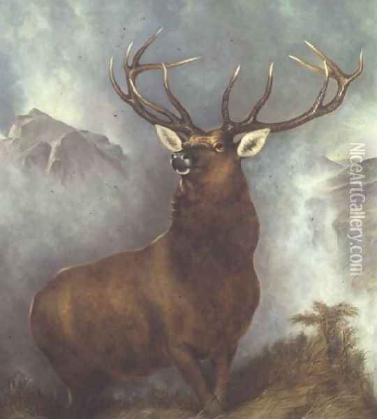 The Monarch of the Glen Oil Painting - William Widgery