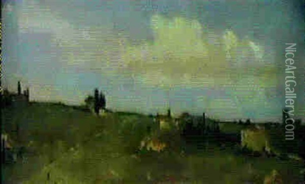 Paesaggio Toscano Oil Painting - Giuseppe de Nittis