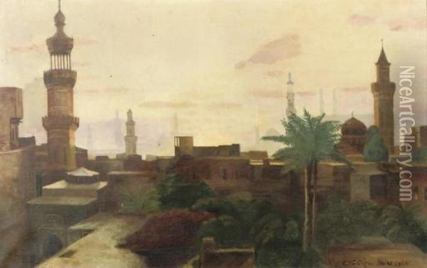 View Of Cairo Oil Painting - Carl Wuttke