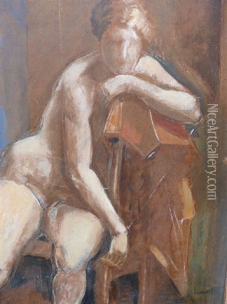 Nue A La Chaise Oil Painting - Joachim Weingart