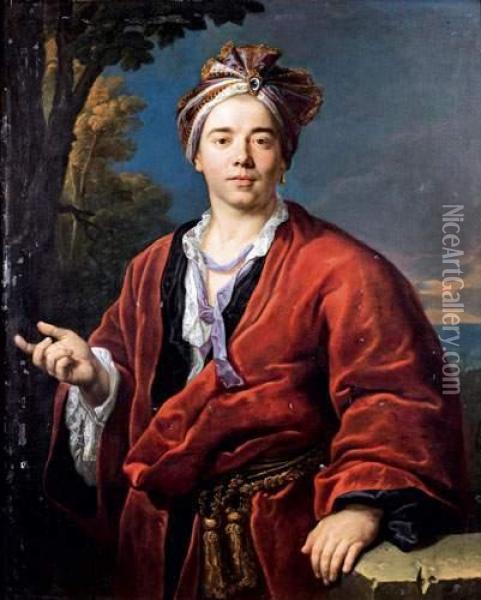 Portrait D'homme Oil Painting - Jean-Francois Delyen