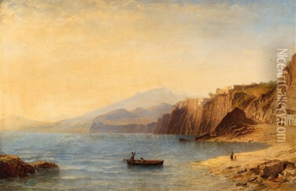 The Coast Of Sorrent Oil Painting - Carl Morgenstern