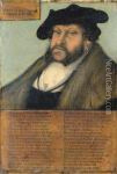 Portrait Of John The Steadfast, Elector Of Saxony Oil Painting - Lucas The Elder Cranach