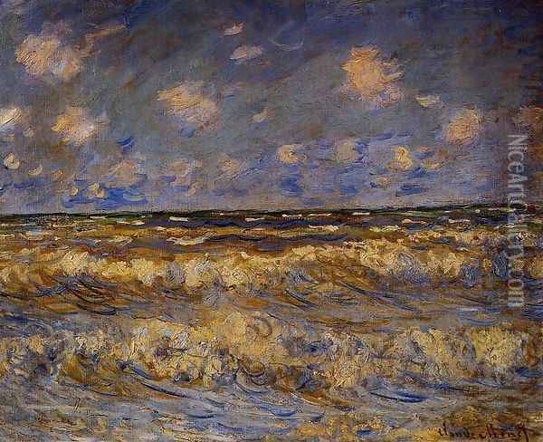 Rough Sea Oil Painting - Claude Oscar Monet