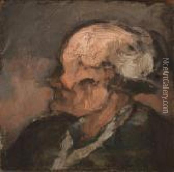 Le Connaisseur Oil Painting - Honore Daumier