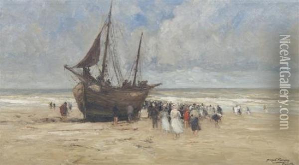 Coastal Scene Oil Painting - Joseph Charles Francois