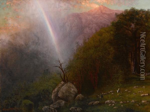 Sunset On Mount Tamalpais Oil Painting - Charles Robinson