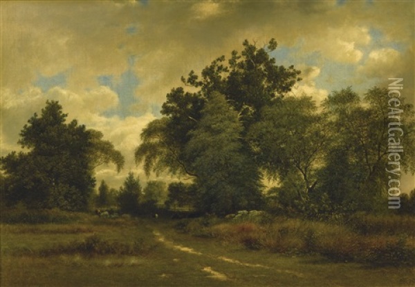 Study Of Pompton, New Jersey Oil Painting - David Johnson