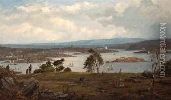 Plymouth Oil Painting - Richard Henry Nibbs