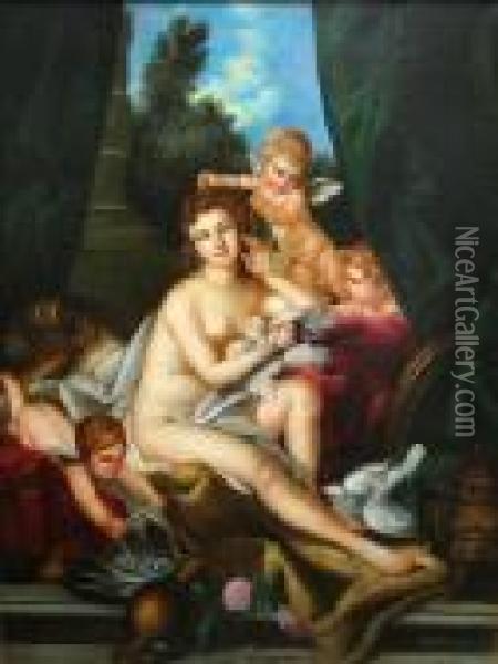 Venus With Cherubs Oil Painting - Antonio Fontanesi