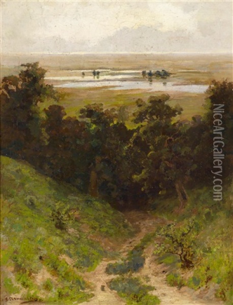 Weite Landschaft Oil Painting - Sergei Ivanovich Svetoslavsky