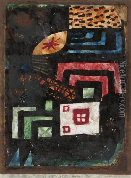 Studie Im Stein Oil Painting - Paul Klee