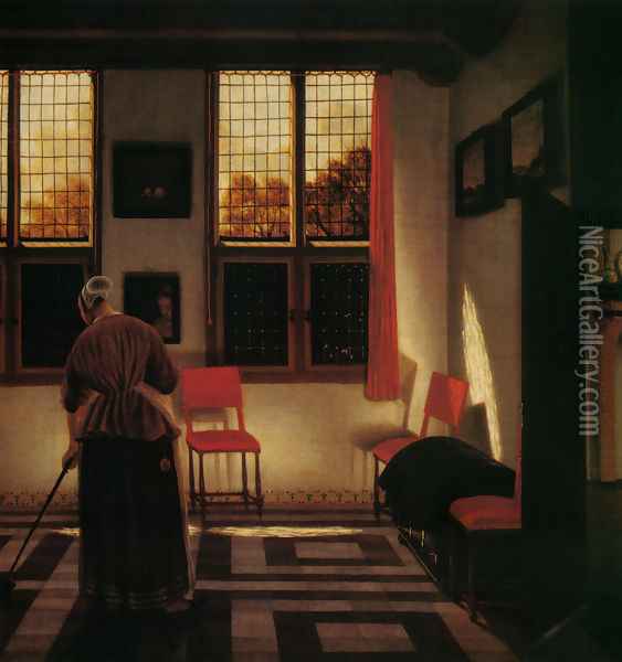 Interior of the Church of St Bavon at Haarlem Oil Painting - Pieter Jansz
