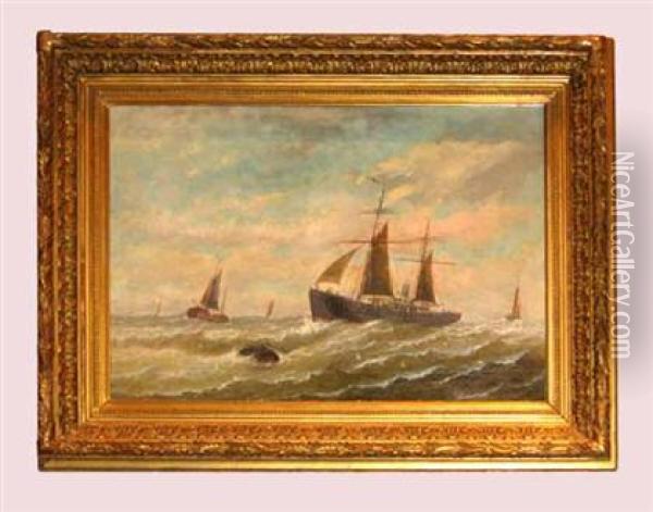 Marine Scene Oil Painting - James Webb