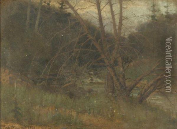 Landscape With Trees Oil Painting - Farquhar Mcgillivr. Knowles