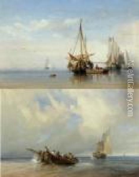 Marine Oil Painting - Charles Euphrasie Kuwasseg