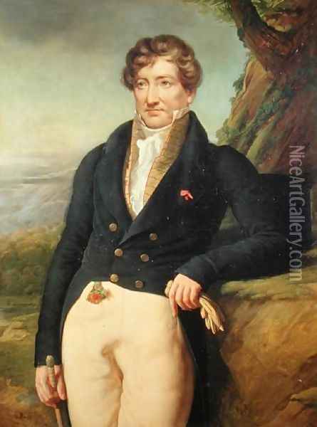 Portrait of the French Zoologist and Paleontologist, Georges Cuvier 1769-1832 Oil Painting - Marie Nicolas Ponce-Camus