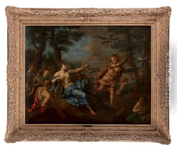 Apollon Et Les Pierides Oil Painting - Nicolas Poussin