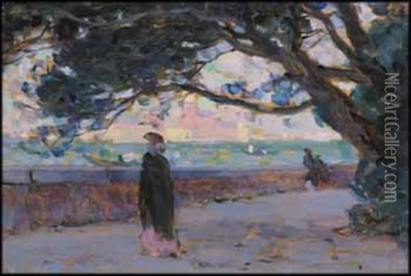 Vue Des Jardins Publics, Venise Oil Painting - Clarence Alphonse Gagnon