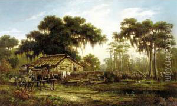 View Of Louisiana Oil Painting - William Henry Buck