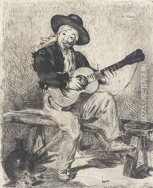 Le chanteur espagnol Oil Painting - Edouard Manet