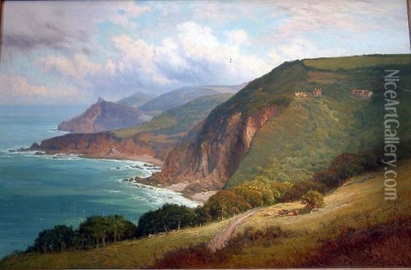 Holder Lynton, North Devon Oil Painting - Henry Golden Dearth