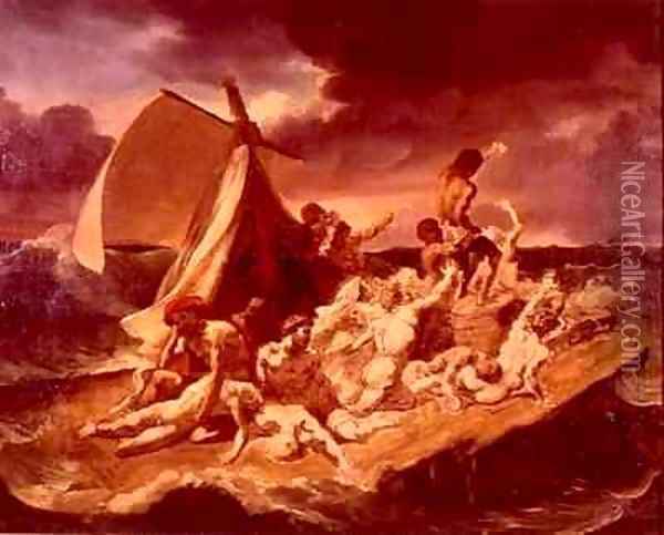 Second study for the Raft of the Medusa Oil Painting - Theodore Gericault