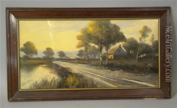 Country Road Oil Painting - Harry Linder