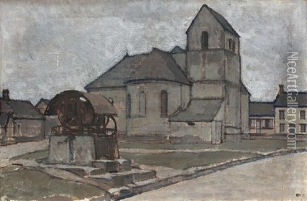 Eglise Saint-fiacre De Chevrainvilliers Oil Painting - Bernard Boutet De Monvel
