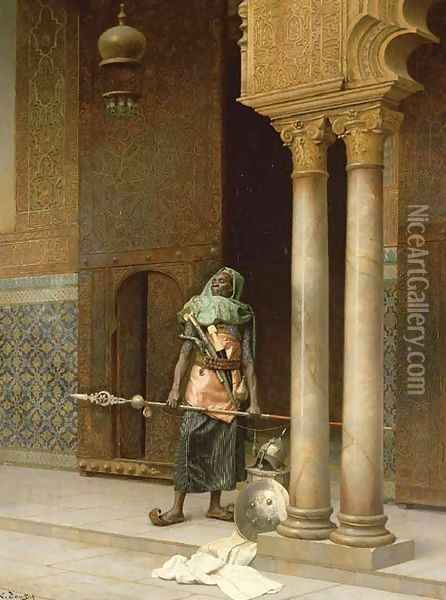 The Palace Guard 2 Oil Painting - Ludwig Deutsch