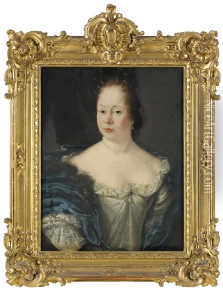 Portratt Av Drottning Ulrika Eleonora D.a Oil Painting - Martin (Martinus I) Mytens