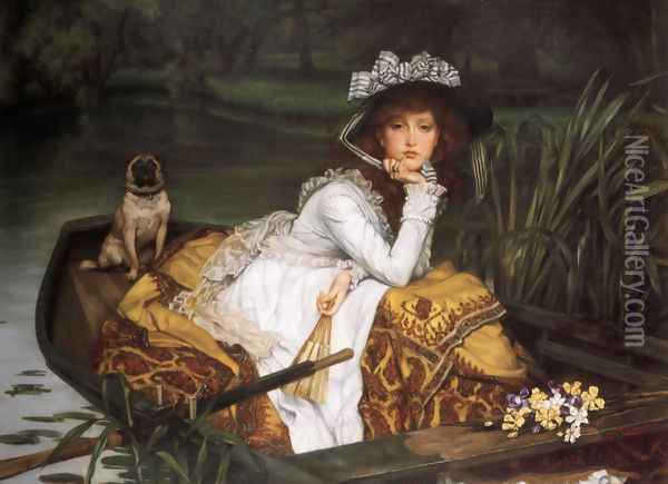 Young Lady In A Boat Oil Painting - James Jacques Joseph Tissot