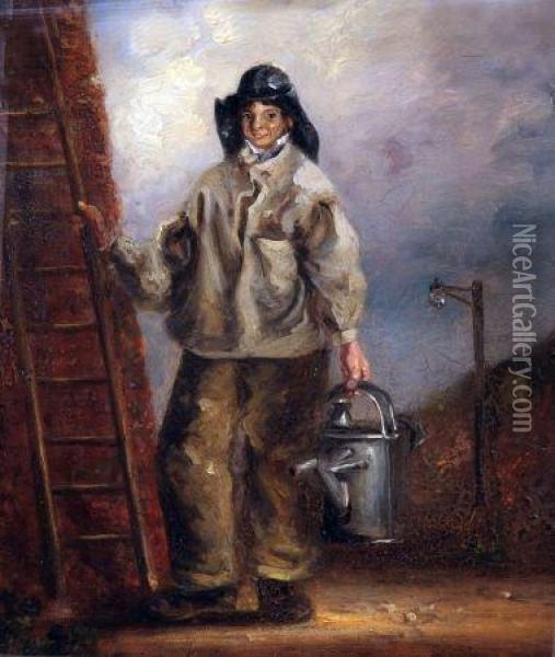 Edmunds, The Last Oil Lamp Lighter, Woodbridge Oil Painting - Thomas Gainsborough