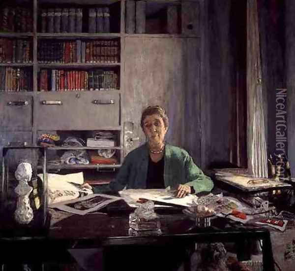 Jeanne Lanvin (1867-1946) c.1933 Oil Painting - Jean-Edouard Vuillard