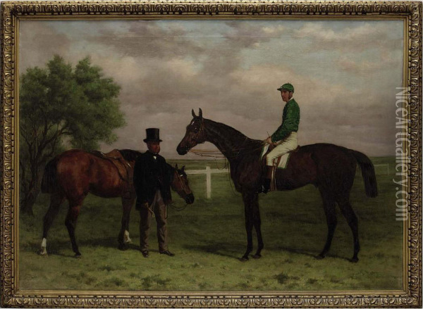 Galopin, A Bay Racehorse Oil Painting - Harry Hall
