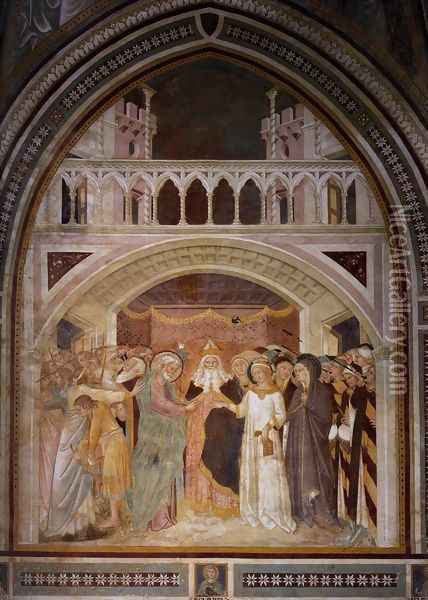 The Betrothal of the Virgin 1360s Oil Painting - Lippo Di Vanni
