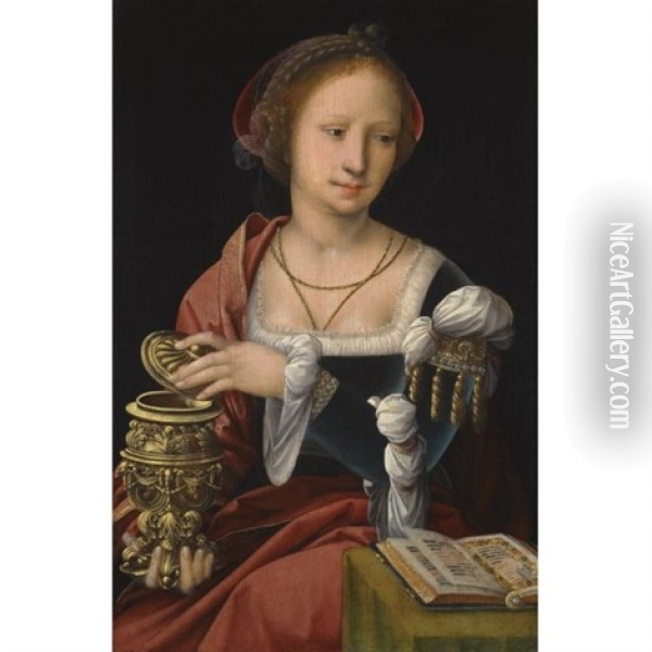 The Magdalen Oil Painting -  Master of the Female Half Lengths