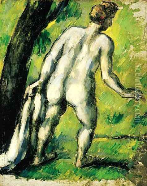 Baigneur, vu de dos Oil Painting - Paul Cezanne