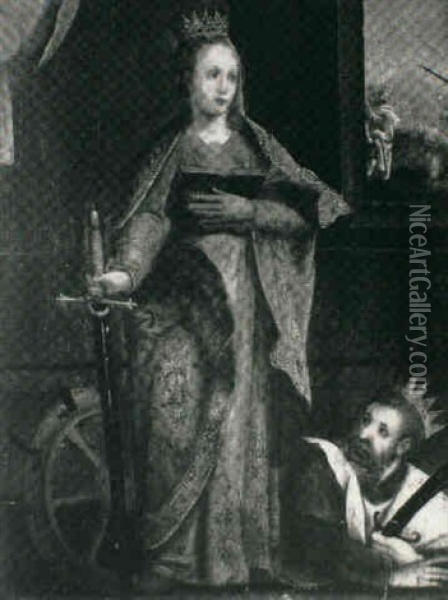 Catherine Of Alexandria Oil Painting - Hans Rottenhammer the Elder