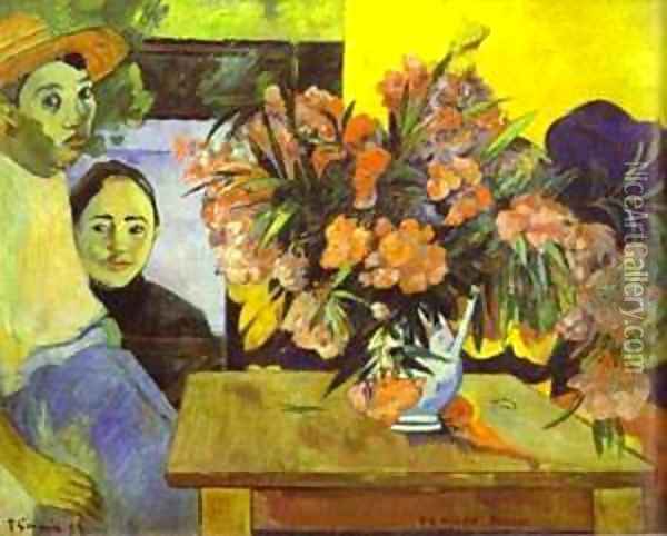 Te tiare farani (aka Bouquet of Flowers) 1893 Oil Painting - Paul Gauguin